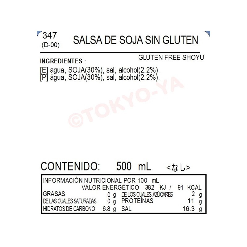 salsa de soja cantidad de proteinas