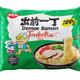 Fideos Ramen Demae Tonkotsu, sopa sabor caldo de cerdo 100 g Fideos Ramen Demae Tonkotsu, sopa sabor caldo de cerdo 100 g