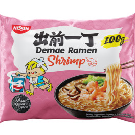 Fideos Ramen Demae Shrimp, caldo sabor a Gambas 100 g