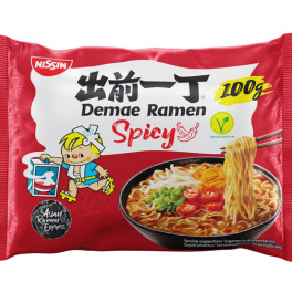 Fideos Ramen Demae Spicy, caldo sabor Picante 100 g Fideos Ramen Demae Spicy, caldo sabor Picante 100 g